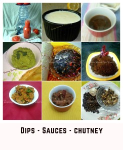 Dip sauces Chutney Collage